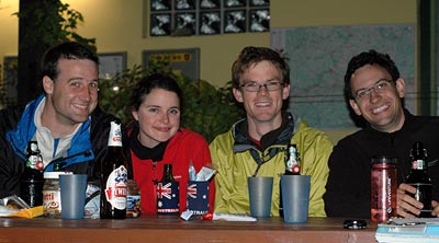 Matt, Ness, Mot and Si toast to fifty days well spent