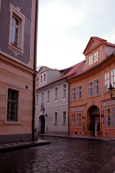 A street corner in, somewhere across the bridge in Old Town from memory