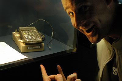 Boy meets calculator that's been in space