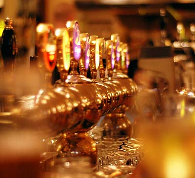 Beer taps in Stockholm